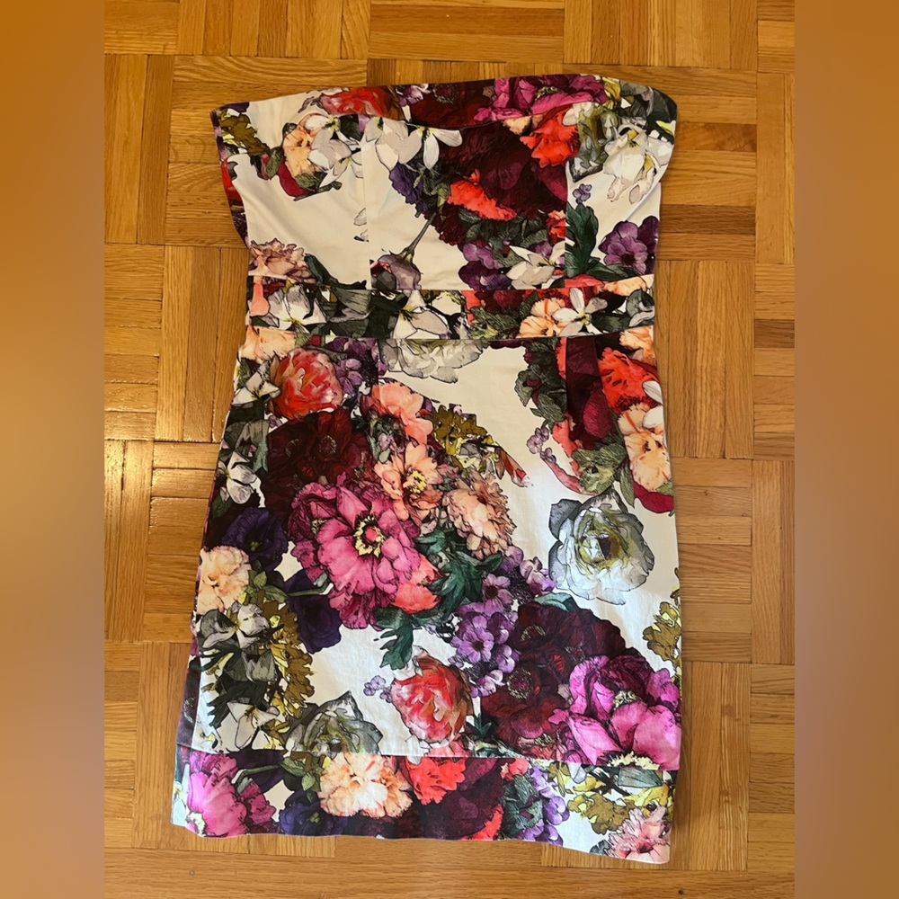 Floral Strapless Dress